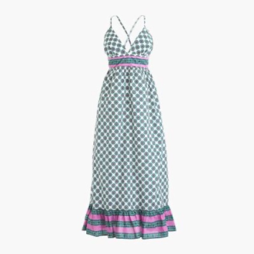 COPY - JCrew crossback maxi sundress dress S small